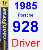 Driver Wiper Blade for 1985 Porsche 928 - Premium