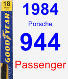 Passenger Wiper Blade for 1984 Porsche 944 - Premium