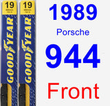 Front Wiper Blade Pack for 1989 Porsche 944 - Premium