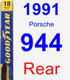 Rear Wiper Blade for 1991 Porsche 944 - Premium