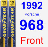 Front Wiper Blade Pack for 1992 Porsche 968 - Premium