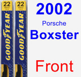 Front Wiper Blade Pack for 2002 Porsche Boxster - Premium