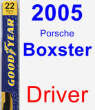 Driver Wiper Blade for 2005 Porsche Boxster - Premium