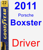 Driver Wiper Blade for 2011 Porsche Boxster - Premium