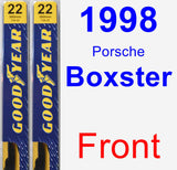 Front Wiper Blade Pack for 1998 Porsche Boxster - Premium