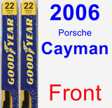 Front Wiper Blade Pack for 2006 Porsche Cayman - Premium