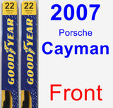 Front Wiper Blade Pack for 2007 Porsche Cayman - Premium