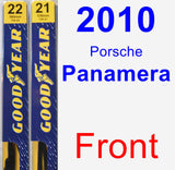 Front Wiper Blade Pack for 2010 Porsche Panamera - Premium