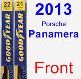 Front Wiper Blade Pack for 2013 Porsche Panamera - Premium