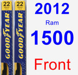 Front Wiper Blade Pack for 2012 Ram 1500 - Premium