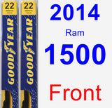 Front Wiper Blade Pack for 2014 Ram 1500 - Premium