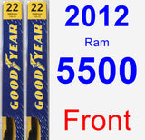 Front Wiper Blade Pack for 2012 Ram 5500 - Premium