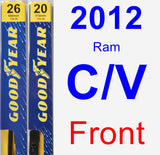 Front Wiper Blade Pack for 2012 Ram C/V - Premium