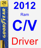 Driver Wiper Blade for 2012 Ram C/V - Premium