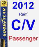 Passenger Wiper Blade for 2012 Ram C/V - Premium