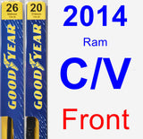 Front Wiper Blade Pack for 2014 Ram C/V - Premium