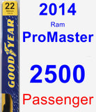 Passenger Wiper Blade for 2014 Ram ProMaster 2500 - Premium