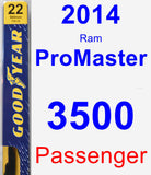 Passenger Wiper Blade for 2014 Ram ProMaster 3500 - Premium