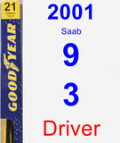 Driver Wiper Blade for 2001 Saab 9-3 - Premium