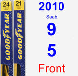 Front Wiper Blade Pack for 2010 Saab 9-5 - Premium