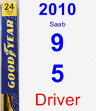 Driver Wiper Blade for 2010 Saab 9-5 - Premium