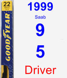 Driver Wiper Blade for 1999 Saab 9-5 - Premium