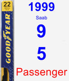 Passenger Wiper Blade for 1999 Saab 9-5 - Premium