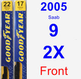 Front Wiper Blade Pack for 2005 Saab 9-2X - Premium