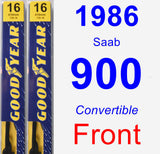 Front Wiper Blade Pack for 1986 Saab 900 - Premium