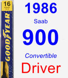 Driver Wiper Blade for 1986 Saab 900 - Premium