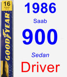 Driver Wiper Blade for 1986 Saab 900 - Premium