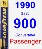 Passenger Wiper Blade for 1990 Saab 900 - Premium