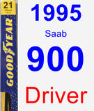 Driver Wiper Blade for 1995 Saab 900 - Premium