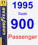 Passenger Wiper Blade for 1995 Saab 900 - Premium