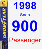 Passenger Wiper Blade for 1998 Saab 900 - Premium