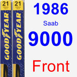 Front Wiper Blade Pack for 1986 Saab 9000 - Premium