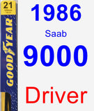 Driver Wiper Blade for 1986 Saab 9000 - Premium