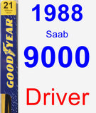 Driver Wiper Blade for 1988 Saab 9000 - Premium