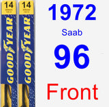Front Wiper Blade Pack for 1972 Saab 96 - Premium