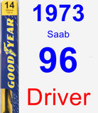 Driver Wiper Blade for 1973 Saab 96 - Premium