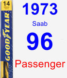 Passenger Wiper Blade for 1973 Saab 96 - Premium