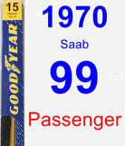 Passenger Wiper Blade for 1970 Saab 99 - Premium