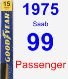 Passenger Wiper Blade for 1975 Saab 99 - Premium