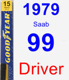 Driver Wiper Blade for 1979 Saab 99 - Premium