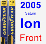 Front Wiper Blade Pack for 2005 Saturn Ion - Premium