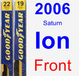 Front Wiper Blade Pack for 2006 Saturn Ion - Premium