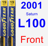 Front Wiper Blade Pack for 2001 Saturn L100 - Premium