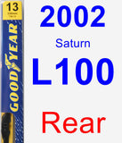 Rear Wiper Blade for 2002 Saturn L100 - Premium