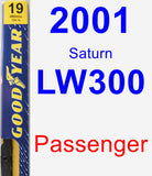 Passenger Wiper Blade for 2001 Saturn LW300 - Premium