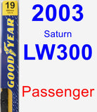 Passenger Wiper Blade for 2003 Saturn LW300 - Premium